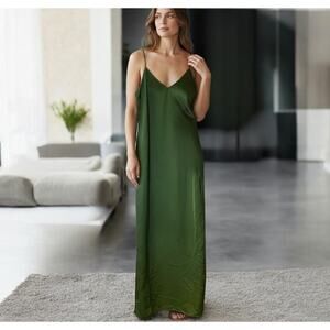 a new day Olive Green Slip Midi Dress